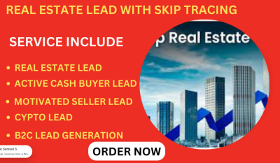 I will do B2B Lead Real Estate Motivated Seller Lead MLM Lead Active Cash Buyer Lead