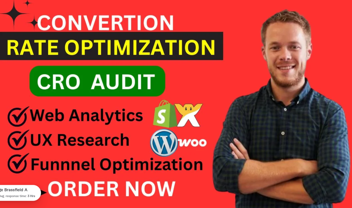 I will increase your conversion rate with CRO optimization audit, review for Shopify