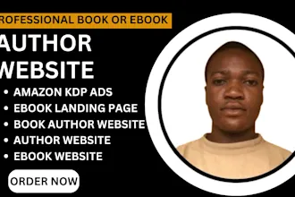 I will author website book launch thriller book, book sales and ebook sales