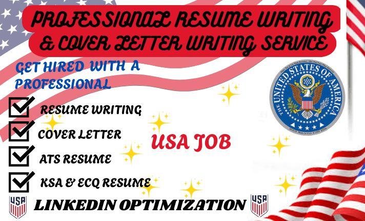 I will write a professional resume writing and cover letter, LinkedIn optimization