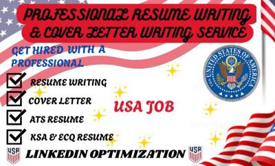 I will write a professional resume writing and cover letter, LinkedIn optimization