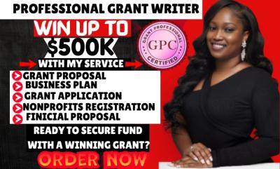 I Will Do Grant Writing, Grant Research, Apply for Grants for Nonprofits and Startups Business