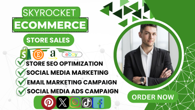 I will boost Shopify sales, Shopify promotion, Etsy, eBay, Amazon to boost store sales