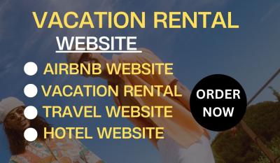 I will design vacation rental, hotel booking, Airbnb property management website, Hostaway integration