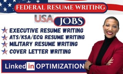 I will write professional federal resume, ATS resume, federal resume for USAJOBS