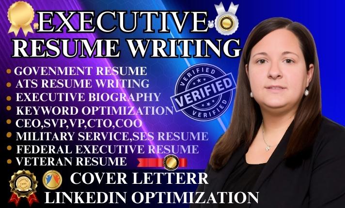 I Will Write Executive Resume CV Design, Cover Letter and LinkedIn Optimization
