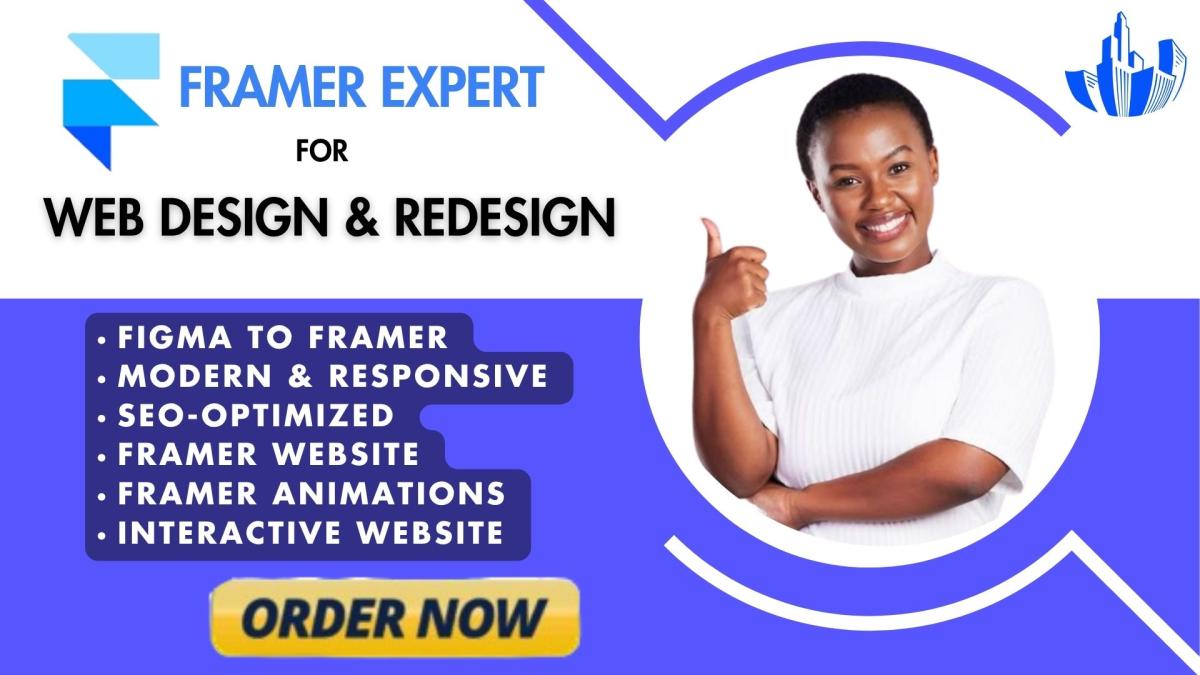 I will build an interactive Framer website for your business, SaaS, or portfolio