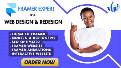 I will build an interactive Framer website for your business, SaaS, or portfolio