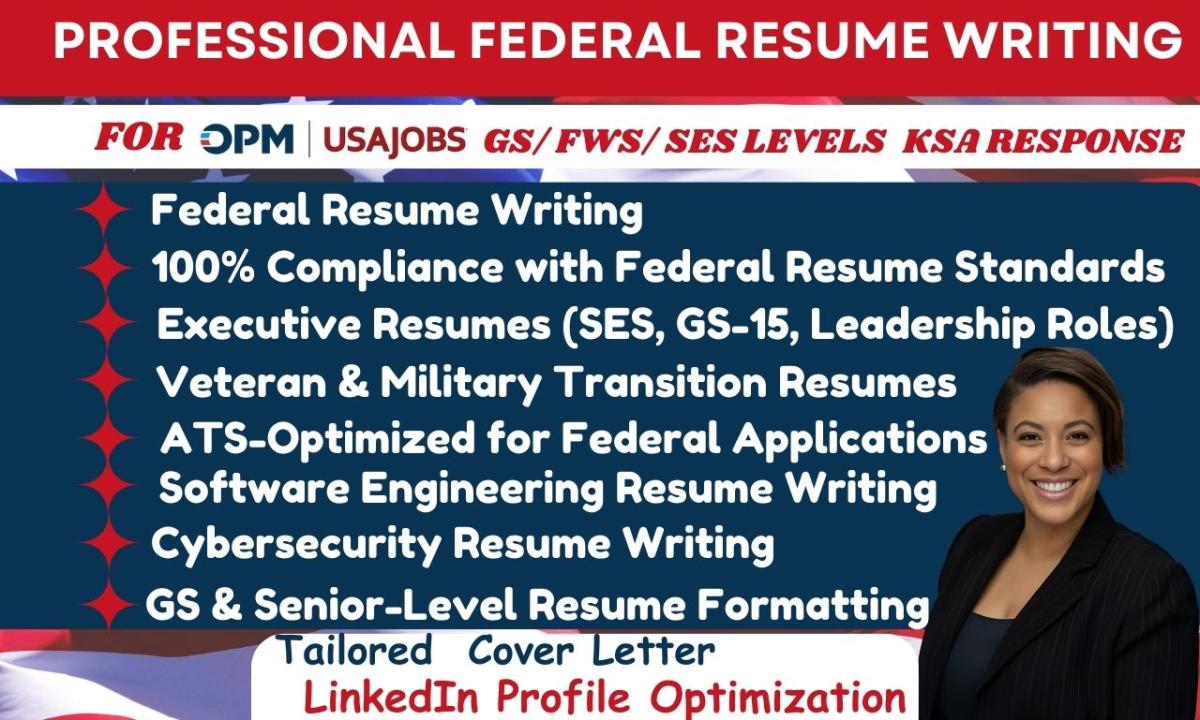 I will write ATS Resume, Federal Resume Writing, USAJOBS, Executive, Software Engineer