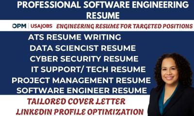 I will write ATS Federal Resume, USAJOBS, Executive, Software Engineer Resume Writing