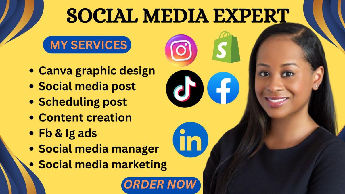 I will do social media branding content design reels carousel graphics tiktok ig fb