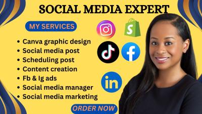 I will do social media branding content design reels carousel graphics tiktok ig fb