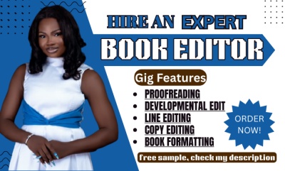 Copy Edit, Proofread, and Develop Your Memoir, Self-Help Journal, Stories, or Developmental Book as an Expert Book Editor