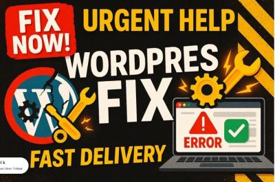 I Will Urgent Troubleshoot, Repair, Revamp, Fix Errors & Fast Design Help for Your WordPress Website