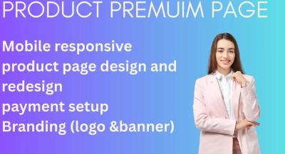 I Will Do a Distinctive Product Page or Landing Page on Shopify