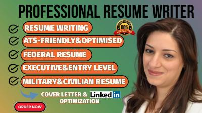 I will write professional resume cover letter ATS resume writing CV, LinkedIn profile