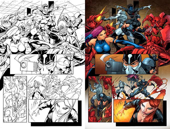 Illustrate Graphic Novel Cartoon Comic Book Character Comic Storyboard Superhero