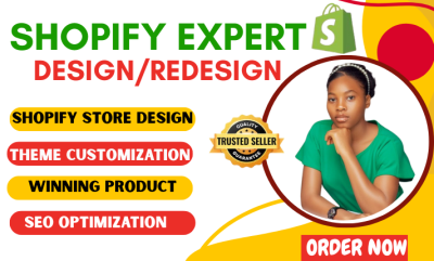Build Shopify Store Design | E-commerce | Dropshipping Store | Shopify Website Design