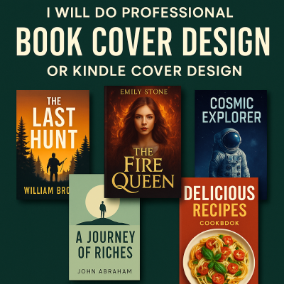 I will design a professional book cover design or Kindle cover design ebook cover
