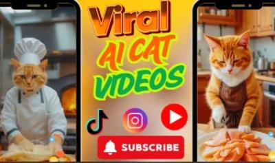 I will create amazing AI cat video for your TikTok, YouTube Reels, and pet brands