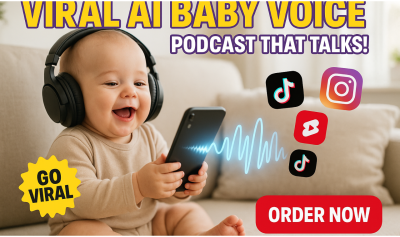I will create baby talking podcast ai baby podcast viral ai baby talking podcast
