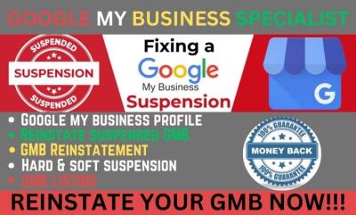 I will reinstate suspended GMB, fix Google My Business profile suspension
