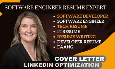 I will do professional resume writing service for tech software engineering roles