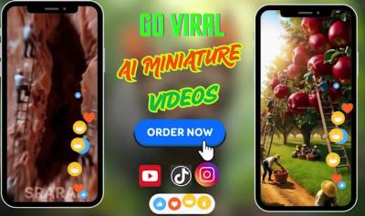 I will create viral AI miniature videos | AI miniworkers | AI minichef | AI product videos