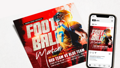 I will design attractive football, basketball, sport matchday flyer, fitness sport poster