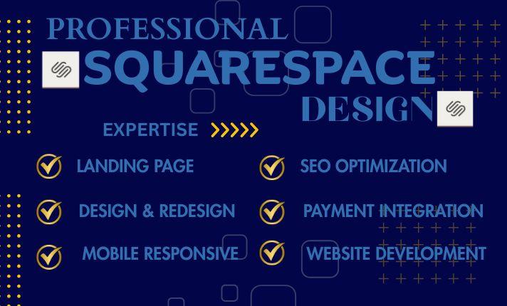 I will build Squarespace website redesign and development, including landing pages