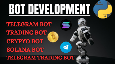 I will develop a customized AI chatbot, Solana bot, or Telegram crypto bot