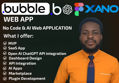 I will build Bubble MVP, Bubble SaaS Web App, Bubble Marketplace & Bubble Developer