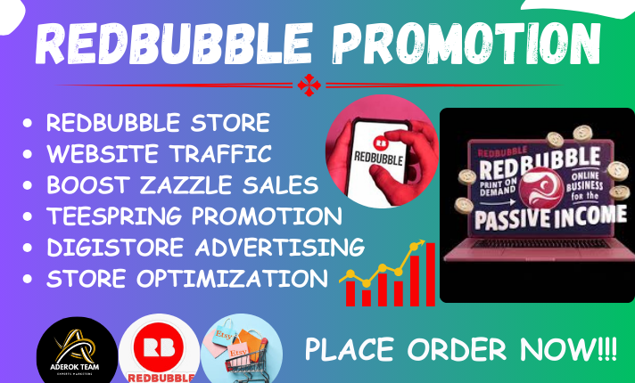 I will do Redbubble Promotion for Redbubble Store, Digistore, and Teespring Marketing
