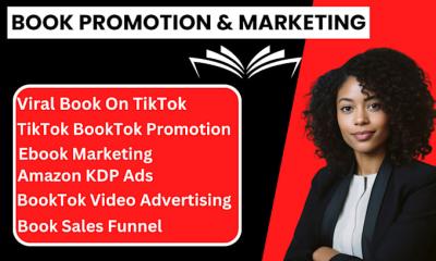 I will TikTok BookTok Promotion Ebook Marketing Amazon KDP Ads Build Book Sales Funnel