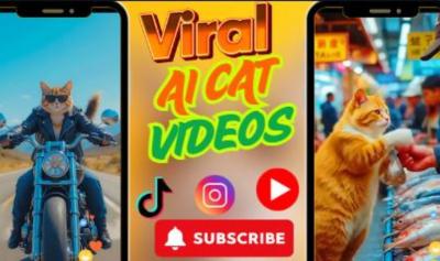 I will create amazing AI cat video for your TikTok, YouTube Reels, and pet brands