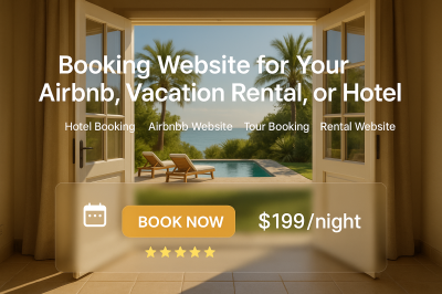 I will create a professional booking website for your Airbnb vacation rental or hotel