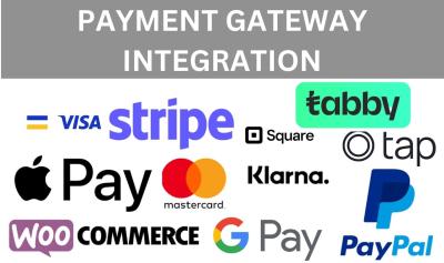 I will integrate Stripe, Google Pay, Apple Pay, Klarna, SEPA, Paystack payment gateways