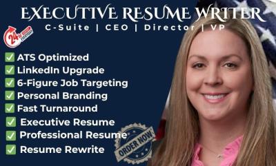 Write Senior Executive Resumes for Directors, VPs, CEOs & Federal Resume Writing