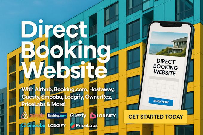 I will setup direct booking website with Hostaway, Lodgify, Airbnb, Guesty, Smoobu