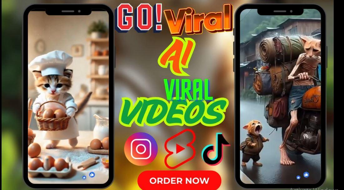 I will create viral ai cat ai stories ai cooking video viral ai video youtube channel