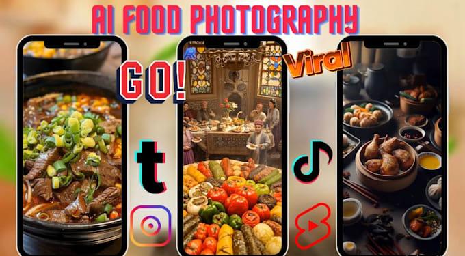 I will create food photography AI food AI art product animation food animation AI image