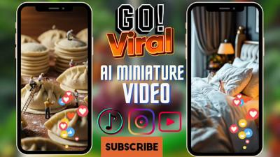 I will AI miniature video, AI Minichef, AI Miniworker, AI health video, AI product