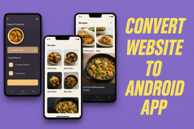I will redesign website to app WordPress app WebView WebView app PWA Android Studio