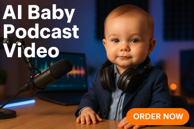 I will create viral AI baby talking podcast | AI baby video podcast | You look like a baby