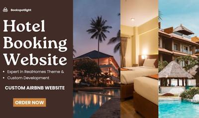 I will build hotel booking website Airbnb clone vacation rental website hotel website