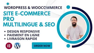 I will création de site internet ecommerce avec WordPress et boutique en ligne