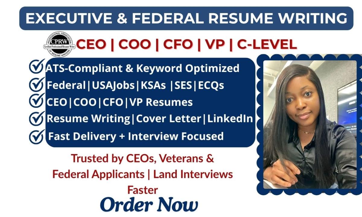 I Will Write Federal Resume, USAJOBS Resume, Cover Letter, and CV as a Federal Recruiter