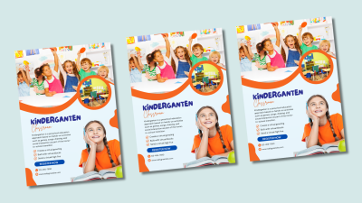 I will design unique flyer for school kids educational party event, summer camp poster