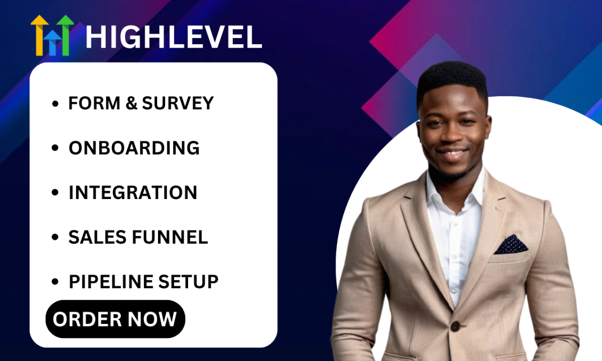 I will GHL Agency GoHighLevel Survey, GoHighLevel Form, and Course Upload