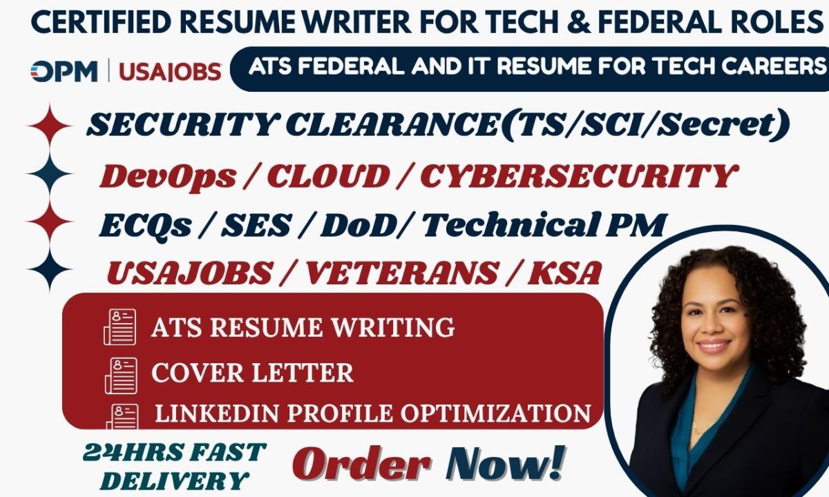 I will write ATS Software Engineering Federal Resume Writing for USAJobs and Tech Roles